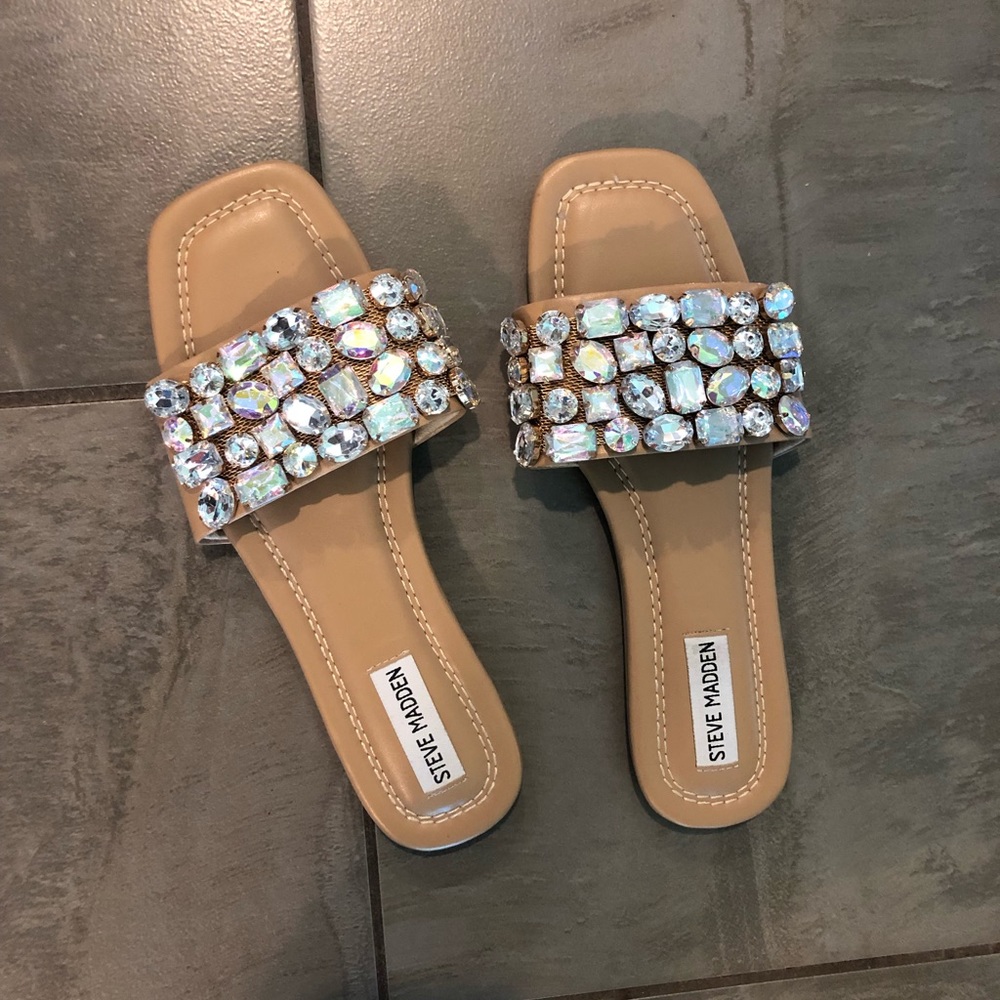 Steve Madden Bling Slides Euc- Like New - image 1